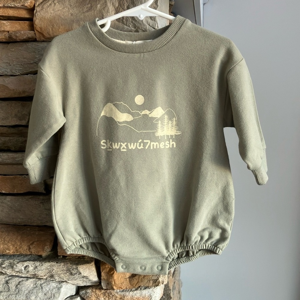 Baby onesie sweater.